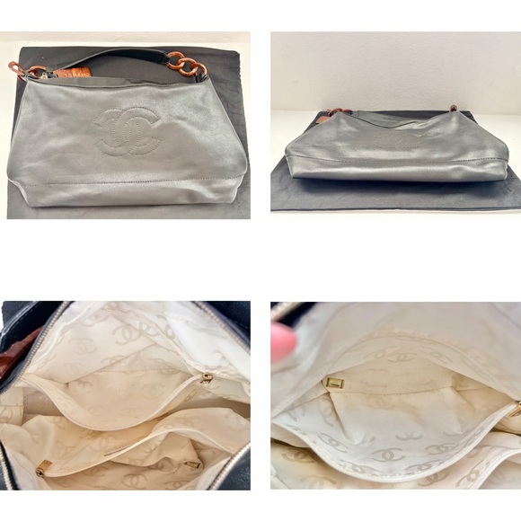 Auth CHANEL Black CC Caviar Large Hobo Bag, 14.9” x 10.2” - Picture 12 of 17